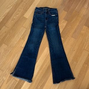 American eagle dark blue flare jeans